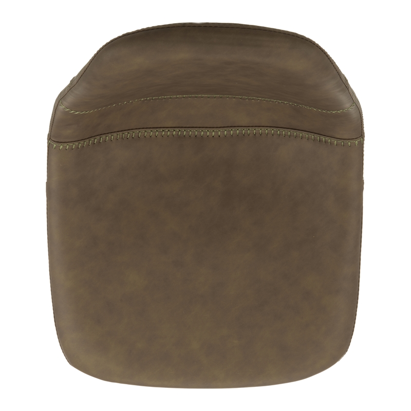 Safavieh Sky Wood and Metal Adjustable Swivel Barstool in Olive / Black