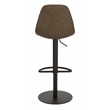 Safavieh Sky Wood and Metal Adjustable Swivel Barstool in Olive / Black