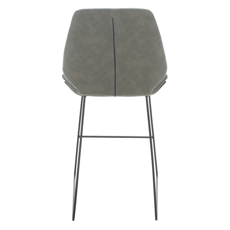 Safavieh Masami Wood and Metal Counter Stool in Gray / Black