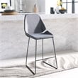 Safavieh Masami Wood and Metal Counter Stool in Gray / Black