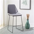 Safavieh Masami Wood and Metal Counter Stool in Gray / Black