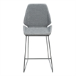 Safavieh Masami Wood and Metal Counter Stool in Gray / Black
