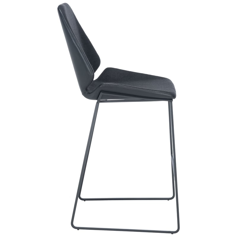 Safavieh Masami Wood and Metal Counter Stool in Black / Black