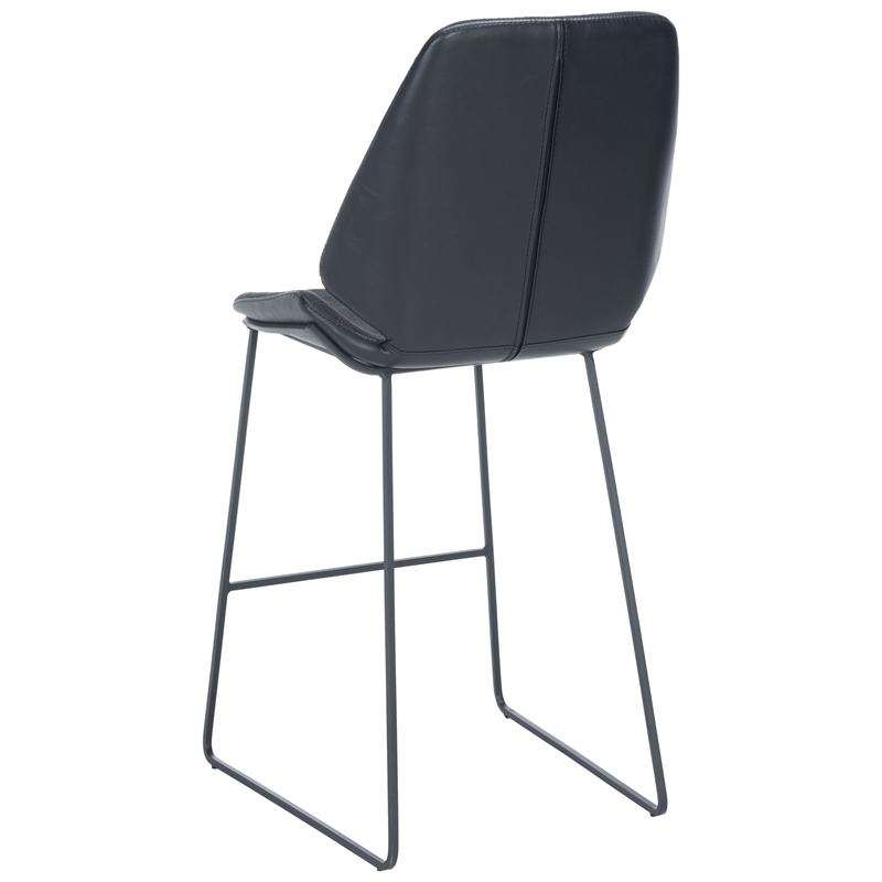 Safavieh Masami Wood and Metal Counter Stool in Black / Black