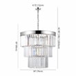 Safavieh Coulette Iron 3 Tier Crystal Chandelier in Nickel