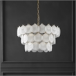 Safavieh Gutierrez Iron and 3 Tier Glass Chandelier in Gold