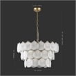 Safavieh Gutierrez Iron and 3 Tier Glass Chandelier in Gold
