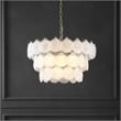 Safavieh Gutierrez Iron and 3 Tier Glass Chandelier in Gold