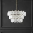 Safavieh Gutierrez Iron and 3 Tier Glass Chandelier in Gold