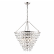 Safavieh Nydia Iron Teardrop Chandelier  in Nickel