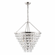 Safavieh Nydia Iron Teardrop Chandelier  in Nickel