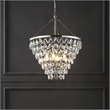 Safavieh Nydia Iron Teardrop Chandelier  in Nickel