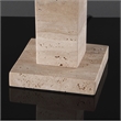 Safavieh Hannabeth Travertine Table Lamp Iron and Fabric in Cream / Black