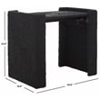 Safavieh Wynima Wood and Metal Sea Grass Accent Table in Black