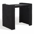 Safavieh Wynima Wood and Metal Sea Grass Accent Table in Black
