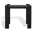 Safavieh Wynima Wood and Metal Sea Grass Accent Table in Black