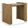 Safavieh Wynima Wood and Metal Sea Grass Accent Table in Natural