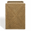 Safavieh Wynima Wood and Metal Sea Grass Accent Table in Natural