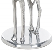 Safavieh Gillard Aluminum and Glass Giraffe Base Accent Table in Silver / Glass