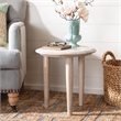 Safavieh Rehnuma Wood Carved Side Table in White