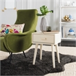 Safavieh Lyle Pine Wood One Drawer Side Table in White