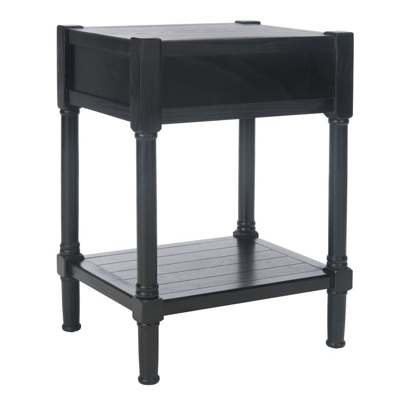 Safavieh Filbert Pine Wood Accent Table in Black