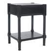 Safavieh Filbert Pine Wood Accent Table in Black