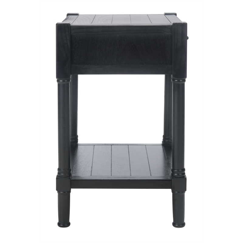 Safavieh Filbert Pine Wood Accent Table in Black