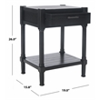 Safavieh Filbert Pine Wood Accent Table in Black