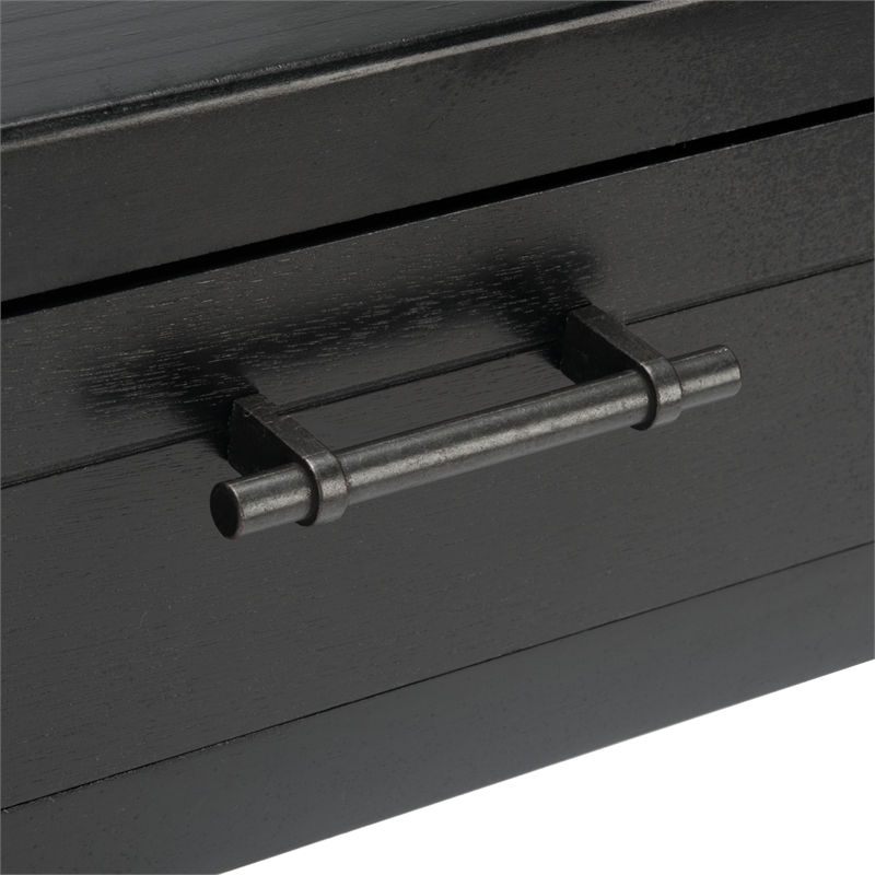 Safavieh Filbert Pine Wood Accent Table in Black
