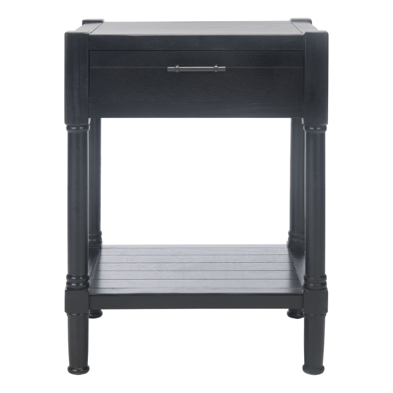 Safavieh Filbert Pine Wood Accent Table in Black