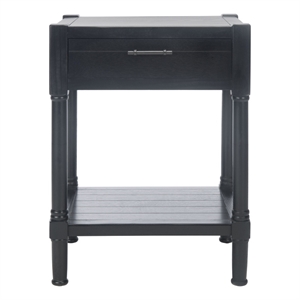 Safavieh Filbert Pine Wood Accent Table in Black