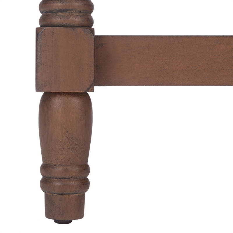 Safavieh Cassie Pine Wood 3 Shelf Accent Table in Brown