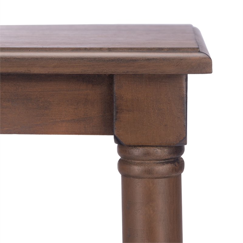 Safavieh Cassie Pine Wood 3 Shelf Accent Table in Brown