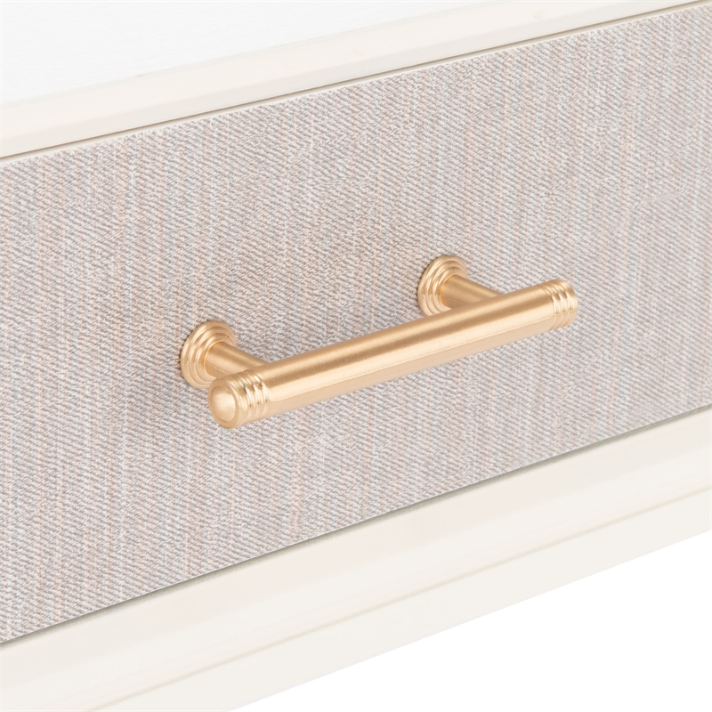 Safavieh Estella Pine Wood 1 Drawer Accent Table in White