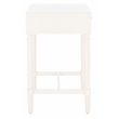 Safavieh Estella Pine Wood 1 Drawer Accent Table in White