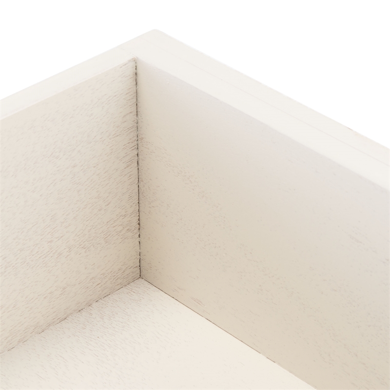 Safavieh Estella Pine Wood 1 Drawer Accent Table in White