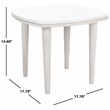 Safavieh Lara Marble and Wood Side Table in White