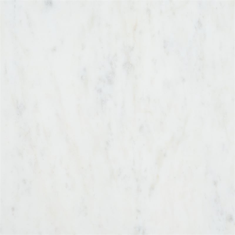 Safavieh Lara Marble and Wood Side Table in White