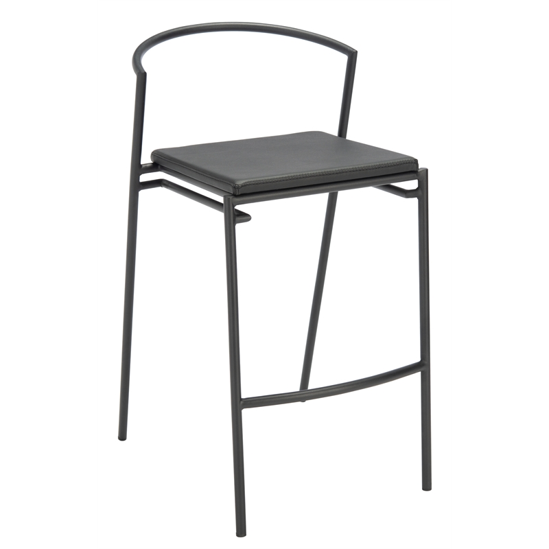 Safavieh Knightley Wood and Metal Counter Stool  in Black