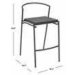 Safavieh Knightley Wood and Metal Counter Stool  in Black