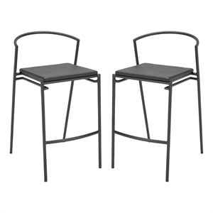 Safavieh Knightley Wood and Metal Counter Stool  in Black
