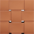 Safavieh Bahari Leather and Metal Woven Counter Stool  in Amber / Silver
