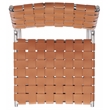 Safavieh Bahari Leather and Metal Woven Counter Stool  in Amber / Silver