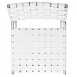 Safavieh Bahari Leather and Metal Woven Counter Stool in White / Silver