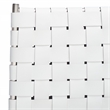 Safavieh Bahari Leather and Metal Woven Counter Stool in White / Silver