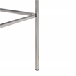 Safavieh Bahari Leather and Metal Woven Counter Stool in White / Silver