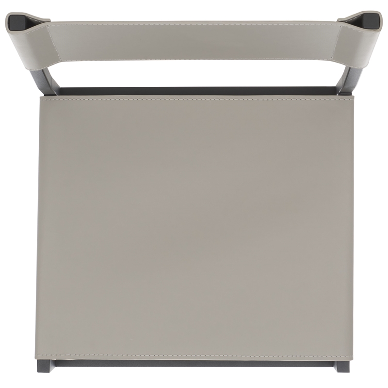 Safavieh Layne Iron and Leather Barstool in Light Gray /Black