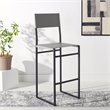 Safavieh Layne Iron and Leather Barstool in Light Gray /Black
