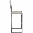 Safavieh Layne Iron and Leather Barstool in Light Gray /Black